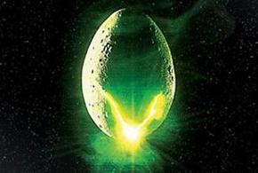 Still shot from the movie: Alien.