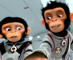 Still shot from the movie: Space Chimps.