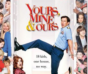 Still shot from the movie: Yours, Mine & Ours.